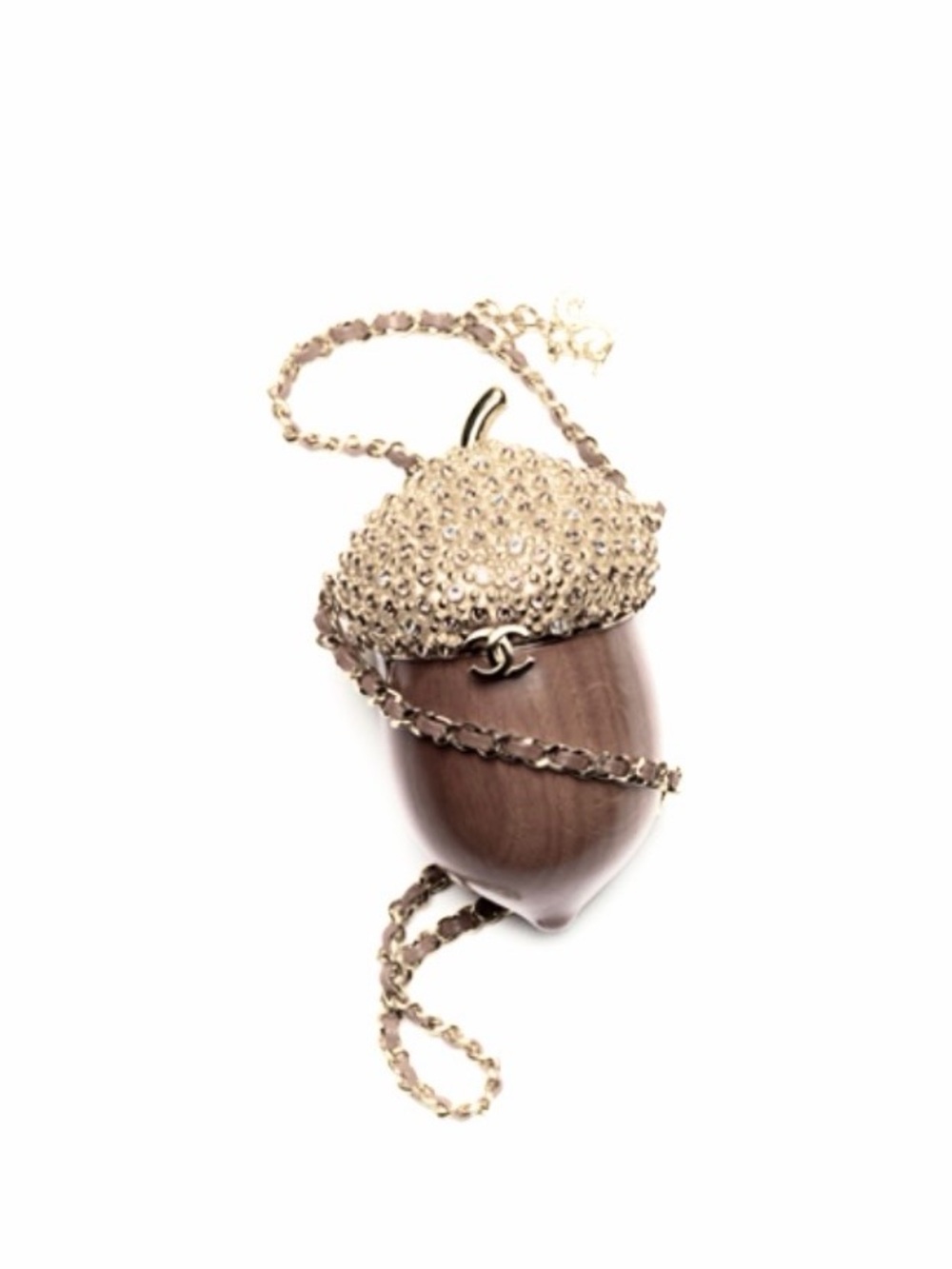 🐿️ CC Strass Acorn Pendant Necklace 🥜